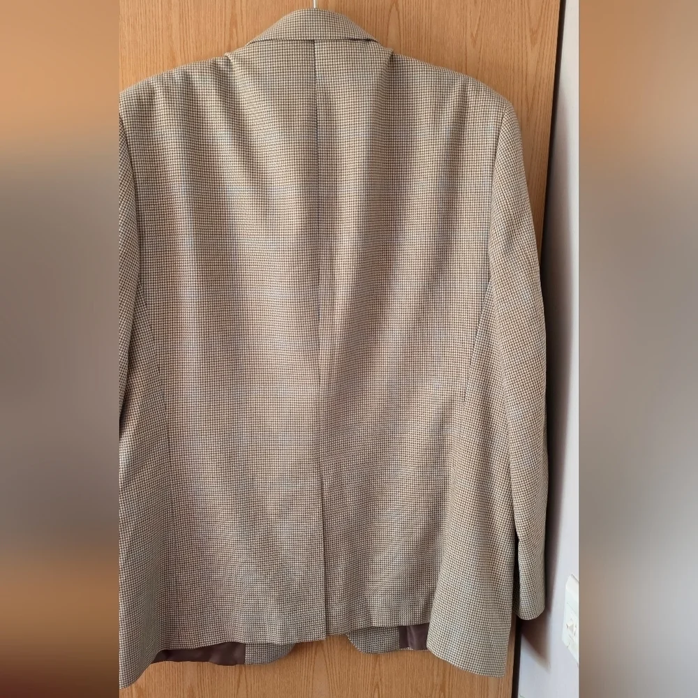 Club Room Beige Checkered Blazer